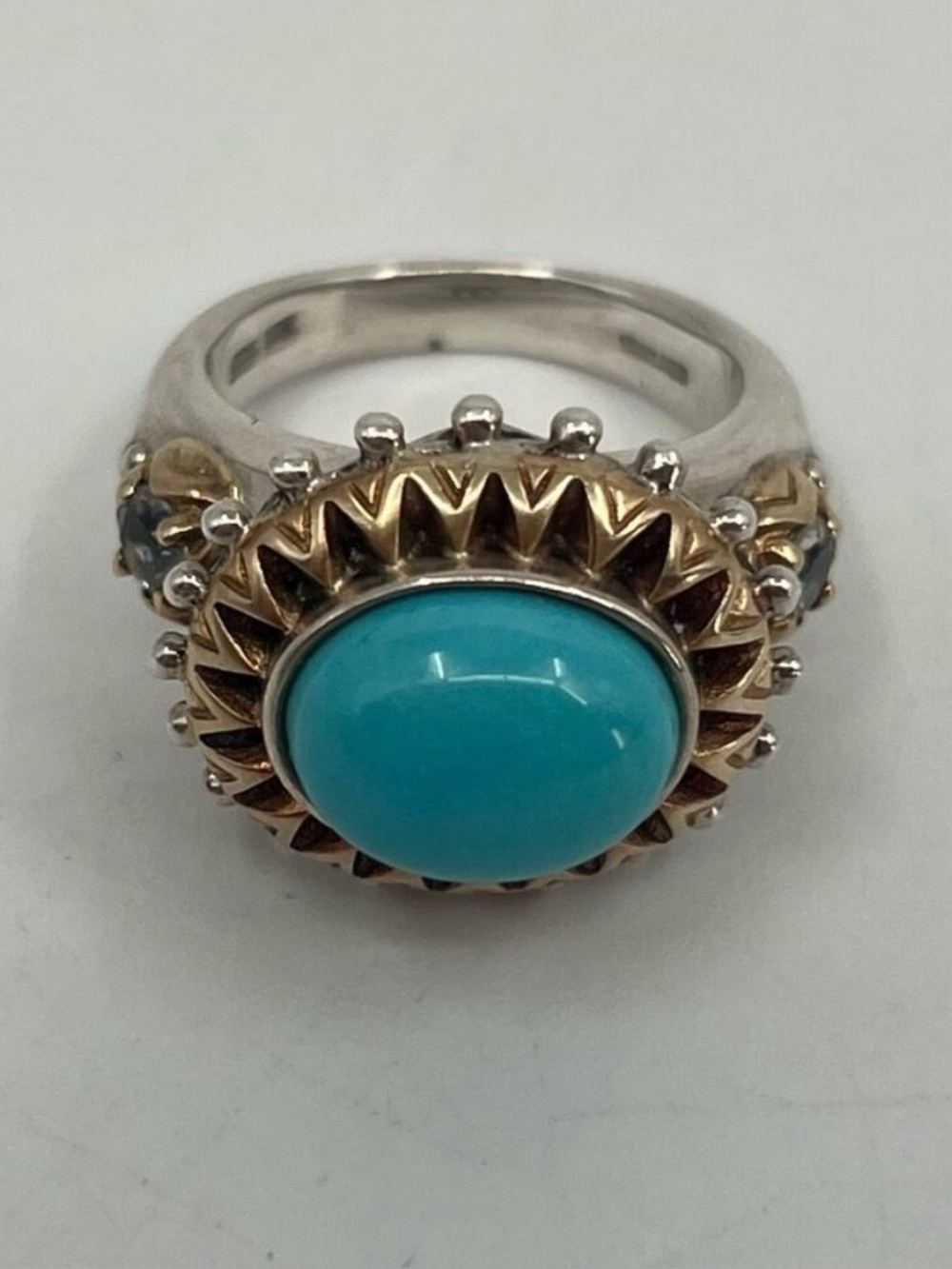 Bixby 18k Gold & Silver Turquoise Ring | Size 6